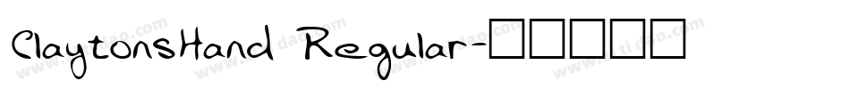 ClaytonsHand Regular字体转换